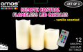 3 Pack (4", 5", 6") of Outdoor / Indoor Flameless LED Remote Control Real Wax Candles with Remote and Timer 